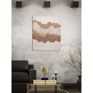 OBRAZ NA PŁÓTNIE BROWNY 80X3,7X100 cm
